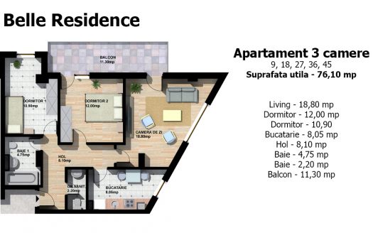 Apartament 3 camere Metalurgiei