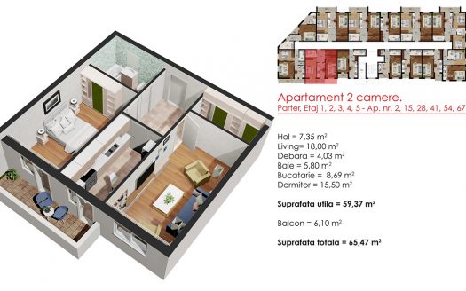 Metrou Berceni – Apartament 2 camere =MUTARE IMEDIATA=