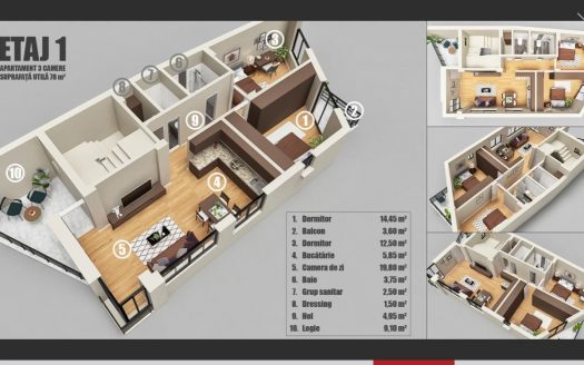 Soseaua Mihai Bravu -Apartament 3 camere – VITAN MALL